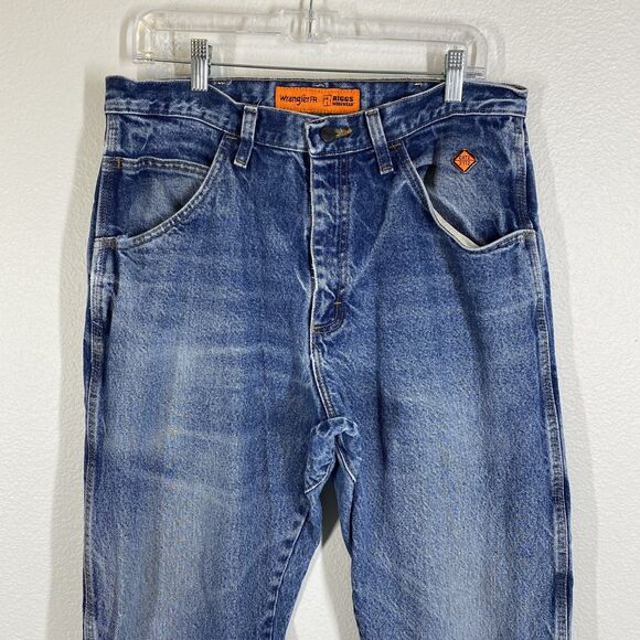 Wrangler FR Riggs Workwear Jeans Mens 34x34 Flame Resistant CAT2 ATPV 22 FR3W060 - Picture 2 of 9